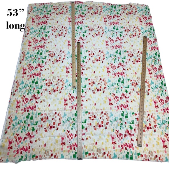 fabric 45"x53" WAVERLY INSPIRATIONS screen print multicolor abstract cotton - Picture 6 of 7